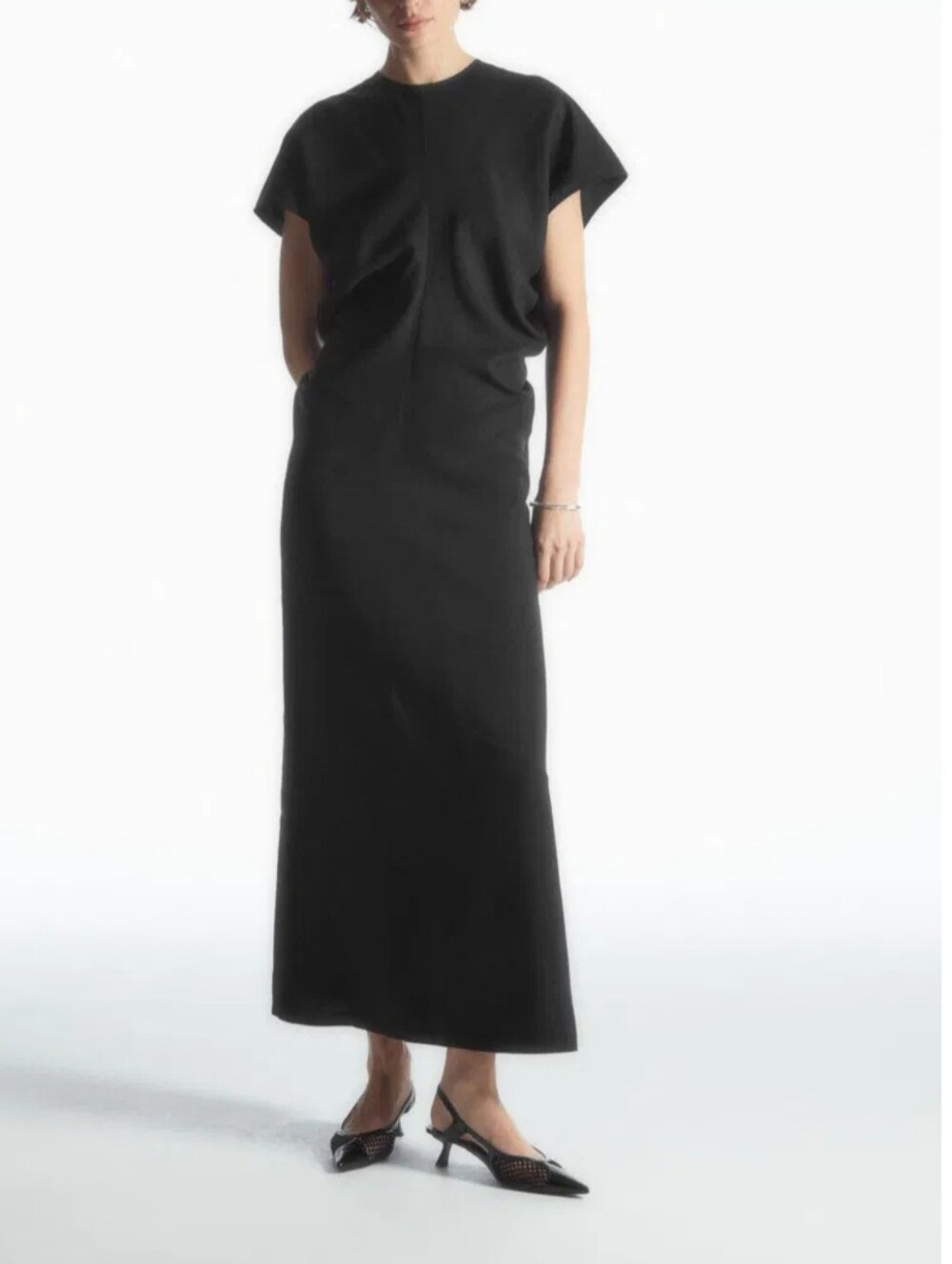 COS Black Crew-Neck Maxi Dress